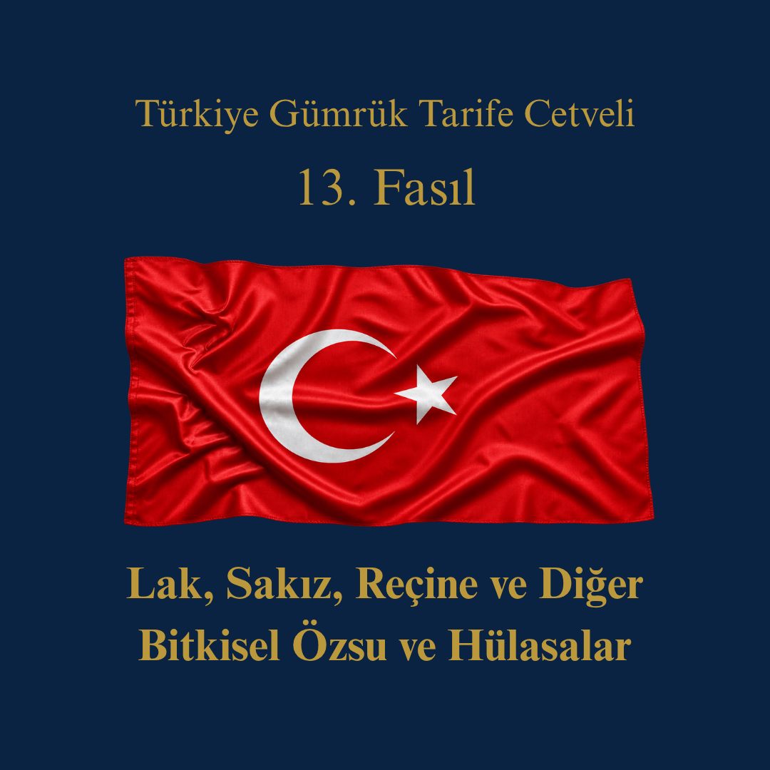 Türk Gümrük Tarife Cetveli Fasıl 13 Lak Sakız Reçine ve Diğer Bitkisel Özsu ve Hülasalar